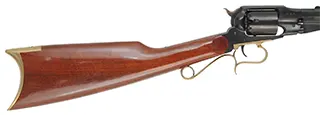 Model 1858 Remington Revolving Carbine,
.44 caliber 18" barrel, 
percussion, walnut buttstock, 
as-new, by A. Uberti